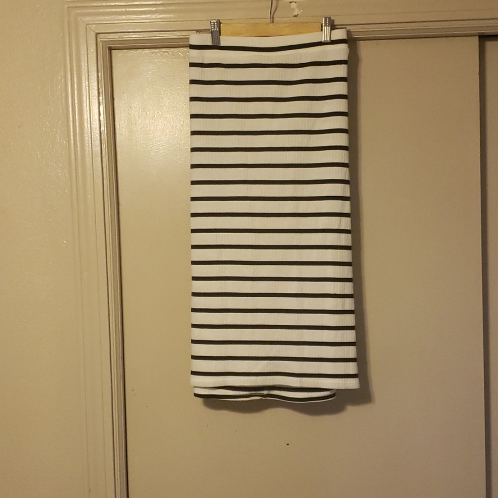 Striped Banana Republic Knit Pencil Skirt